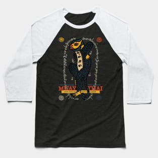 Muay Thai Sak Yant Monkey Tattoo Baseball T-Shirt